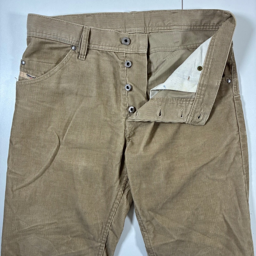 Vintage Diesel Jeeves Corduroy Pants 32x32 Straight Button Fly Made in Italy